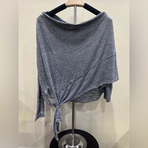 Free People Asymmetrical Gray Top